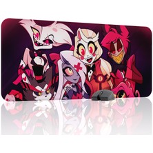 mousepad bastir Hazbin Hotel Kaymaz Dikişli Kauçuk Oyuncu Mousepad V2 - 90X40 Xxl Gaming Mouse Pad Fare Altlığı