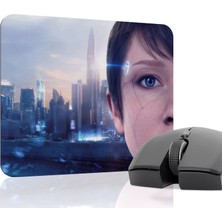 mousepad bastir Detroit Become Human Kaymaz Dikişli Kauçuk Oyuncu Mousepad V4 - 22X18 Gaming Mouse Pad Fare Altlığı