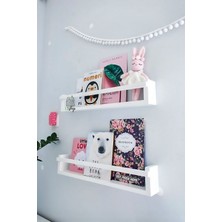 Özgürce Iki Adet Mdf Montessori Duvar Rafı Beyaz, Şık ve Kullanışlı Tasarım