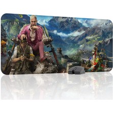 mousepad bastir Far Cry Kaymaz Dikişli Kauçuk Oyuncu Mousepad V4 - 90X40 Xxl Gaming Mouse Pad Fare Altlığı