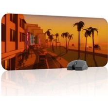mousepad bastir Gta Vice City Kaymaz Dikişli Kauçuk Oyuncu Mousepad V5 - 70X30 Xl Gaming Mouse Pad Fare Altlığı