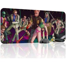 mousepad bastir Hotline Miami Kaymaz Dikişli Kauçuk Oyuncu Mousepad V5 - 90X40 Xxl Gaming Mouse Pad Fare Altlığı