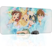 mousepad bastir Your Lie In April Kaymaz Dikişli Kauçuk Oyuncu Mousepad V5 - 90X40 Xxl Gaming Mouse Pad Fare Altlığı