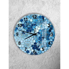 Olinpa Kırılmaz Cam Duvar Saati , Hem Tablo Hem Saat Yuvarlak Modern Temalı  Ev Ofis Hediyesi