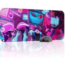 mousepad bastir Hazbin Hotel Kaymaz Dikişli Kauçuk Oyuncu Mousepad V5 - 70X30 Xl Gaming Mouse Pad Fare Altlığı