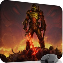 mousepad bastir Doom Kaymaz Dikişli Kauçuk Oyuncu Mousepad V1 - 48X40 Xl Gaming Mouse Pad Fare Altlığı