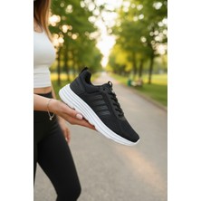 Enoch Kadın Örgü Saya Detaylı ve Üçlü Şeritli Spor Ayakkabı