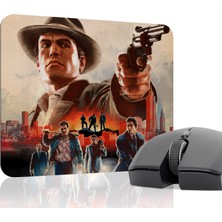 mousepad bastir Mafia Kaymaz Dikişli Kauçuk Oyuncu Mousepad V1 - 22X18 Gaming Mouse Pad Fare Altlığı