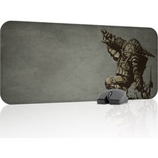 mousepad bastir Bioshock Kaymaz Dikişli Kauçuk Oyuncu Mousepad V4 - 70X30 Xl Gaming Mouse Pad Fare Altlığı