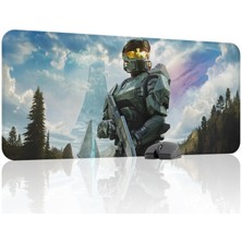 mousepad bastir Halo Kaymaz Dikişli Kauçuk Oyuncu Mousepad V1 - 90X40 Xxl Gaming Mouse Pad Fare Altlığı