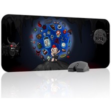 mousepad bastir Binding Of Isacc Kaymaz Dikişli Kauçuk Oyuncu Mousepad V5 - 70X30 Xl Gaming Mouse Pad Fare Altlığı