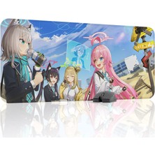 mousepad bastir Blue Archive Kaymaz Dikişli Kauçuk Oyuncu Mousepad V2 - 90X40 Xxl Gaming Mouse Pad Fare Altlığı