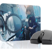 mousepad bastir Blue Archive Kaymaz Dikişli Kauçuk Oyuncu Mousepad V4 - 22X18 Gaming Mouse Pad Fare Altlığı