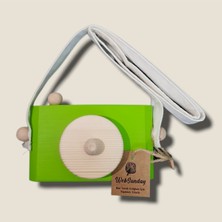 Özgürce Organik Dekoratif Fotoğraf Makinesi, 1-3 Yaş Montessori Oyuncak, Fıstık Yeşil