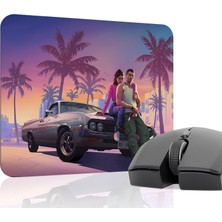 mousepad bastir Gta 6 Kaymaz Dikişli Kauçuk Oyuncu Mousepad V1 - 22X18 Gaming Mouse Pad Fare Altlığı