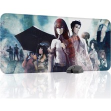 mousepad bastir Steins;gate Kaymaz Dikişli Kauçuk Oyuncu Mousepad V1 - 90X40 Xxl Gaming Mouse Pad Fare Altlığı