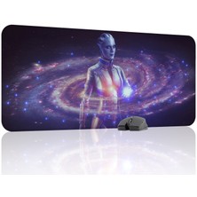 mousepad bastir Mass Effect Kaymaz Dikişli Kauçuk Oyuncu Mousepad V4 - 90X40 Xxl Gaming Mouse Pad Fare Altlığı