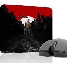 mousepad bastir Wolfenstein Kaymaz Dikişli Kauçuk Oyuncu Mousepad V2 - 22X18 Gaming Mouse Pad Fare Altlığı
