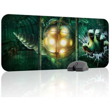 mousepad bastir Bioshock Kaymaz Dikişli Kauçuk Oyuncu Mousepad V5 - 70X30 Xl Gaming Mouse Pad Fare Altlığı