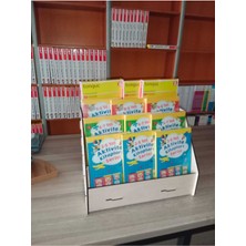 Özgürce 6 mm Huş Kontrası Yer Kitaplığı, Montessori 4 Raflı, Geniş ve Natürel