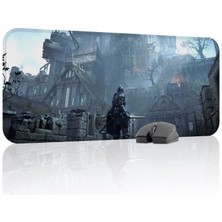 mousepad bastir Demon's Souls Kaymaz Dikişli Kauçuk Oyuncu Mousepad V5 - 70X30 Xl Gaming Mouse Pad Fare Altlığı