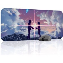 mousepad bastir Kimi No Na Wa Kaymaz Dikişli Kauçuk Oyuncu Mousepad V2 - 70X30 Xl Gaming Mouse Pad Fare Altlığı