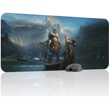 mousepad bastir God Of War Kaymaz Dikişli Kauçuk Oyuncu Mousepad V3 - 90X40 Xxl Gaming Mouse Pad Fare Altlığı