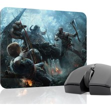 mousepad bastir God Of War Kaymaz Dikişli Kauçuk Oyuncu Mousepad V5 - 22X18 Gaming Mouse Pad Fare Altlığı