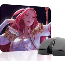 mousepad bastir Kpop Demon Hunters Kaymaz Dikişli Kauçuk Oyuncu Mousepad V5 - 22X18 Gaming Mouse Pad Fare Altlığı