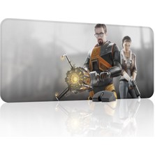 mousepad bastir Half Life Kaymaz Dikişli Kauçuk Oyuncu Mousepad V1 - 90X40 Xxl Gaming Mouse Pad Fare Altlığı