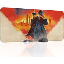 mousepad bastir Mafia Kaymaz Dikişli Kauçuk Oyuncu Mousepad V2 - 90X40 Xxl Gaming Mouse Pad Fare Altlığı
