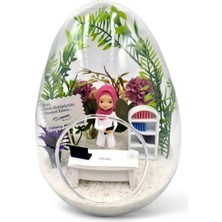 Türbanlı Psikolog Yapay Çiçek Konsept Teraryum Iş Terfi Özel Gün Hediyelik Arkadaşa Sevgiliye Hediye