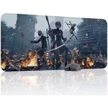 mousepad bastir Nier: Automata Kaymaz Dikişli Kauçuk Oyuncu Mousepad V4 - 90X40 Xxl Gaming Mouse Pad Fare Altlığı