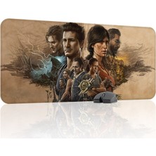 mousepad bastir Uncharted Kaymaz Dikişli Kauçuk Oyuncu Mousepad V5 - 90X40 Xxl Gaming Mouse Pad Fare Altlığı