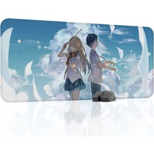 mousepad bastir Your Lie In April Kaymaz Dikişli Kauçuk Oyuncu Mousepad V1 - 90X40 Xxl Gaming Mouse Pad Fare Altlığı