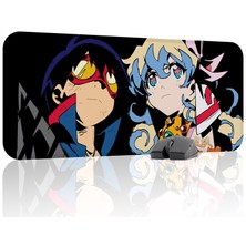 mousepad bastir Gurren Lagann Kaymaz Dikişli Kauçuk Oyuncu Mousepad V4 - 70X30 Xl Gaming Mouse Pad Fare Altlığı