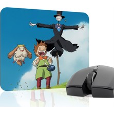 mousepad bastir Howl's Moving Castle Kaymaz Dikişli Kauçuk Oyuncu Mousepad V4 - 22X18 Gaming Mouse Pad Fare Altlığı