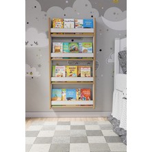 Özgürce Çocuklar Için 4 Raflı Beyaz Kitaplık, Şık ve Kullanışlı Tasarım