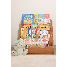 Özgürce Ahşap Montessori Çocuk Odası Kitaplığı, Kumaş Yıkanabilir, Modern Tasarım