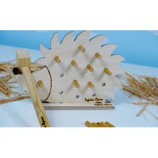 Özgürce Doğal Ahşap Kirpi ve Çekiç Montessori Eğitim Seti, Çocuklar Için Eğlenceli Öğrenme