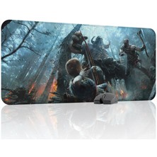 mousepad bastir God Of War Kaymaz Dikişli Kauçuk Oyuncu Mousepad V5 - 90X40 Xxl Gaming Mouse Pad Fare Altlığı