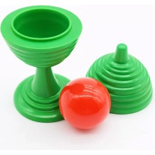 Tahtakale Yeşil Renk Sihirli Kupa Top Kaybetme Oyunu 7 cm