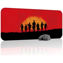 mousepad bastir Red Dead Redemption 2 Kaymaz Dikişli Kauçuk Oyuncu Mousepad V1 - 70X30 Xl Gaming Mouse Pad Fare Altlığı