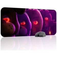 mousepad bastir Five Nights At Freddy's Kaymaz Dikişli Kauçuk Oyuncu Mousepad V2 - 70X30 Xl Gaming Mouse Pad Fare Altlığı