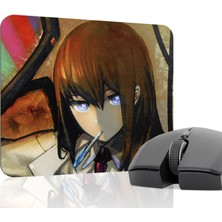 mousepad bastir Steins;gate Kaymaz Dikişli Kauçuk Oyuncu Mousepad V3 - 22X18 Gaming Mouse Pad Fare Altlığı