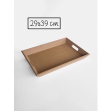 Yegane Concept Ham Mdf, Boyanabilir Verev Dikdörtgen Tepsi, 29X39 cm