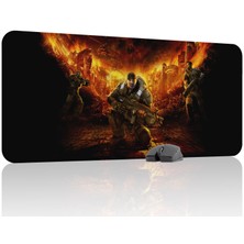 mousepad bastir Gears Of War Kaymaz Dikişli Kauçuk Oyuncu Mousepad V3 - 90X40 Xxl Gaming Mouse Pad Fare Altlığı