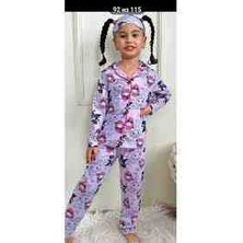 Berkaysun Tekstilden Pamuklu Önden Düğmeli Çocuk Pijama Takımı