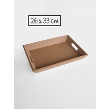 Yegane Concept Ham Mdf, Boyanabilir Verev Dikdörtgen Tepsi, 26X33 cm