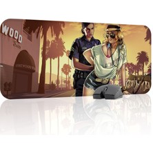 mousepad bastir Gta 5 Kaymaz Dikişli Kauçuk Oyuncu Mousepad V1 - 70X30 Xl Gaming Mouse Pad Fare Altlığı